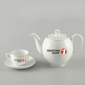 Bộ Ấm chén uống trà Minh Long quà tặng 0.5 L Camelia Chỉ Vàng Giá In Logo quà tặng cao cấp Giá Tốt Sang Trọng ACLGQBV5
