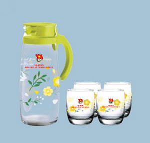 Bình thủy tinh in logo làm quà tặng đại hội Đẹp BLOQBV1