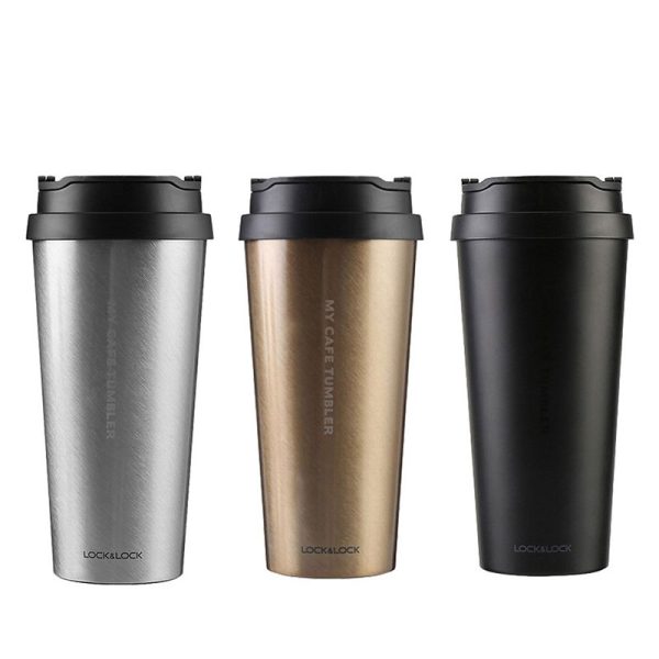 LHC4151SLV - Bình giữ nhiệt bằng thép không gỉ Lock&Lock Clip Tumbler 540ml - Màu bạc Tiện dụng BGNQBV141
