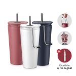 LHC4268WHT - Bình giữ nhiệt có ống hút LocknLock Bucket Tumbler with Straw - Màu trắng ý nghĩa BGNQBV145