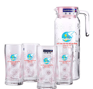 Bình thủy tinh in logo liên hiệp phụ nữ Ý Nghĩa BLOQBV7