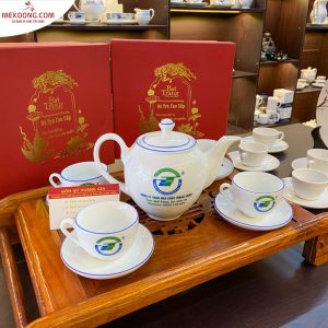 Ấm Chén Quà Tặng In Logo Thành Thịnh No.4715 Mekoong HG Cao Cấp