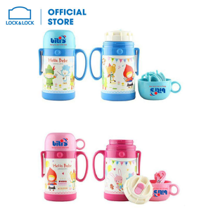 Bình giữ nhiệt Hello Bebe Lock&Lock HBB311 dành cho bé có dây cầm Party 400ml in logo Bitit MK Giá Rẻ BGNQBV29