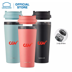Bình giữ nhiệt LocknLock New Clip Tumbler LHC4279 540ml có 2 nắp thay thế in logo CGV MK Theo Yêu Cầu BGNQBV36