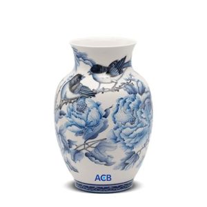 Bình hoa 27 cm – Đôi Bạn In Logo quà tặng ACB HG cho khách hàng BHLGQBV13