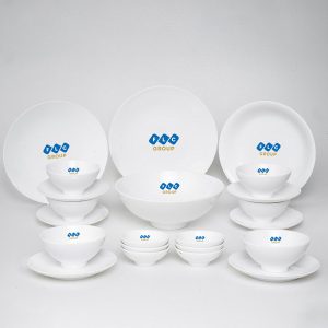 Bộ đồ ăn 24sp Daisy trắng (24DAI) In Logo FLC HG