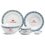 Bộ Đồ Ăn Minh Long Jasmine Chim Lạc 35 Sản Phẩm In Logo Techcombank HG