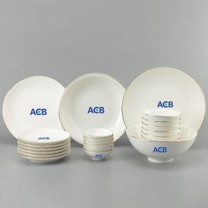 Bộ Đồ Ăn Minh Long Daisy IFP VCV 22 Sản Phẩm In Logo ACB HG