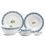 Bộ Đồ Ăn Minh Long Jasmine Chim Lạc 22 Sản Phẩm in logo Fpt HG