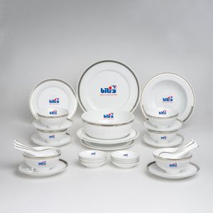 Bộ đồ ăn Minh Long Sago Thiên Tuế 30 sản phẩm in logo Bitis HG