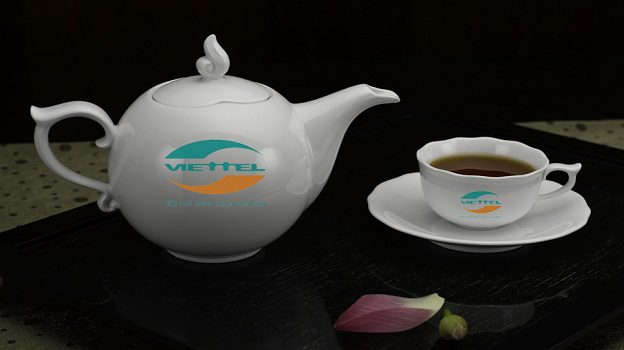 Bộ Ấm chén Minh Long quà tặng 0.7 L Mẫu Đơn Trắng Giá In Logo quà tặng đẹp Ý Nghĩa ACLGQBV22