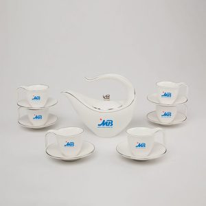 Bộ Trà Minh Long quà tặng 0.45 L Anh Vũ Bạch Kim In Logo quà tặng ngân hàng quân đội HG Đẹp cho khách hàng ACLGQBV43
