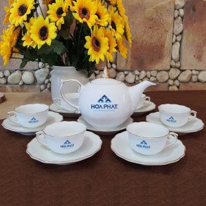 Bộ Trà Minh Long quà tặng 0.7 L Mẫu Đơn Chỉ Vàng IFP In Logo quà tặng Hòa Phát HG Giá Tốt Giá Tốt Sang Trọng ACLGQBV45
