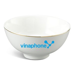 Chén Sứ Ăn Cơm Minh Long Jasmine IFP – Chỉ Vàng In Logo Vinaphone HG