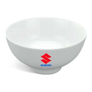 Chén Sứ Ăn Cơm Minh Long Jasmine – Trắng in Logo Suzuki HG