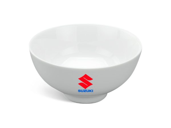 Chén Sứ Ăn Cơm Minh Long Jasmine – Trắng in Logo Suzuki HG