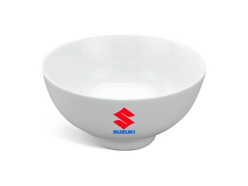 Chén Sứ Ăn Cơm Minh Long Jasmine – Trắng in Logo Suzuki HG Chén Sứ Ăn Cơm Minh Long Jasmine – Trắng in Logo Suzuki HG