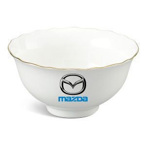 Chén Sứ Ăn Cơm Minh Long Mẫu Đơn IFP – Chỉ Vàng In Logo Mazda HG