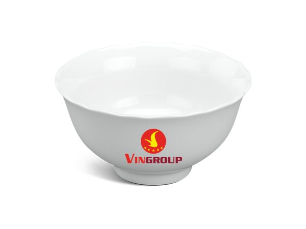Chén Sứ Ăn Cơm Minh Long Mẫu Đơn IFP – Trắng Ngà In Logo Vingroup HG
