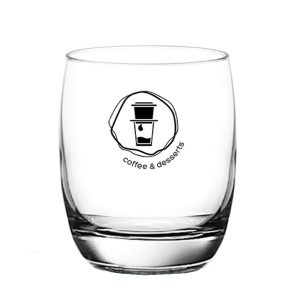 Ly thủy tinh in logo coffee & desserts Giá Tốt Sang Trọng LTTLGQBV05