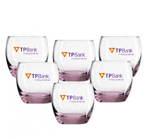 Ly thủy tinh in logo doanh nghiệp TP BANK ý nghĩa LTTLGQBV15