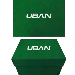 Hộp Xi Xanh Lá Lót Lụa In Logo Quà Tặng UBAN - HXXL2