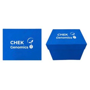 Hộp Xi Quà Tặng Lót Lụa In Logo Xanh Dương Chek Genomics – HXXD3