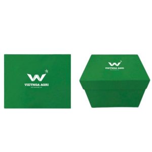 Hộp Xi Xanh Lót Lụa In Logo Vietnga Agri Cao Cấp – HXX1