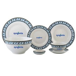 Bộ Đồ Ăn Minh Long Camellia Lộc Lạc Bộ 23 Sản Phẩm In Logo Syngenta