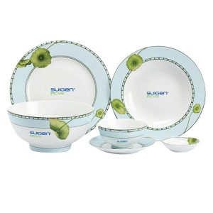 Bộ đồ ăn Minh Long Jasmine Tích Tuyết Thảo bộ 22 Sản Phẩm In Logo Suigen PVC2