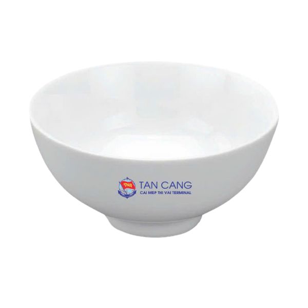 Giới Thiệu Về Mẫu Sản Phẩm Chén Sứ Ăn Cơm Minh Long Trắng Cao Cấp, Sang Trọng In Logo Tân Cảng Chén Sứ Ăn Cơm Minh Long Trắng Cao Cấp, Sang Trọng In Logo Tân Cảng CSILGML26