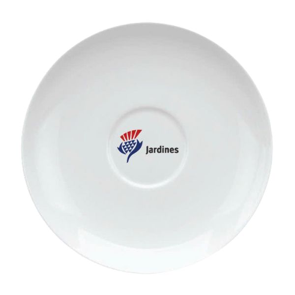 Đĩa Sứ In Logo Jardines Trắng Cao Cấp Sang Trọng DT6