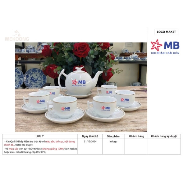 Ứng Dụng Thực Tế Của Sản Phẩm Ấm Chén In Logo Ngân Hàng MB Quà Tặng Bát Tràng – Trăng Khuyết ACILGBT71