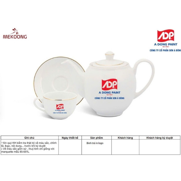 Đặc Điểm Nổi Bật Của Sản Phẩm Ấm Chén In Logo Quà Tặng Ming Long Trắng Camellia Chỉ Vàng Đẹp ACILGML79