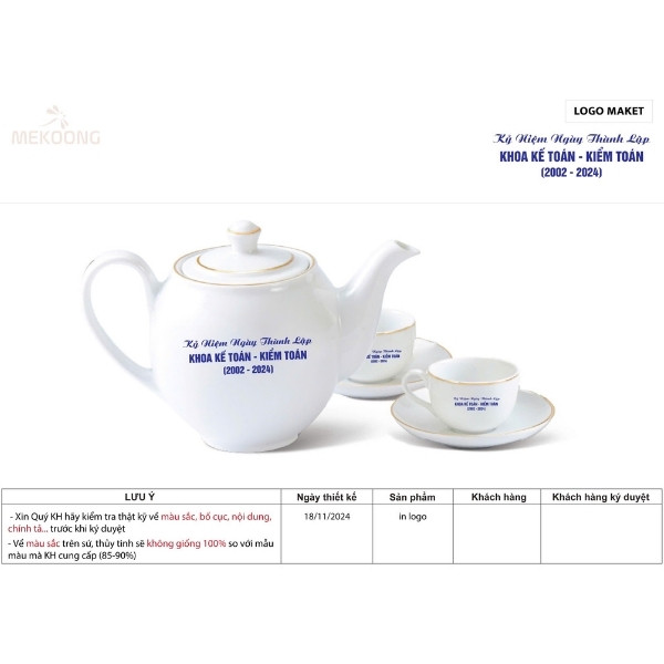 Ứng Dụng Đa Dạng Của Sản Phẩm Ấm Chén In Logo Quà Tặng Ming Long Trắng Camellia Chỉ Vàng Đẹp ACILGML79