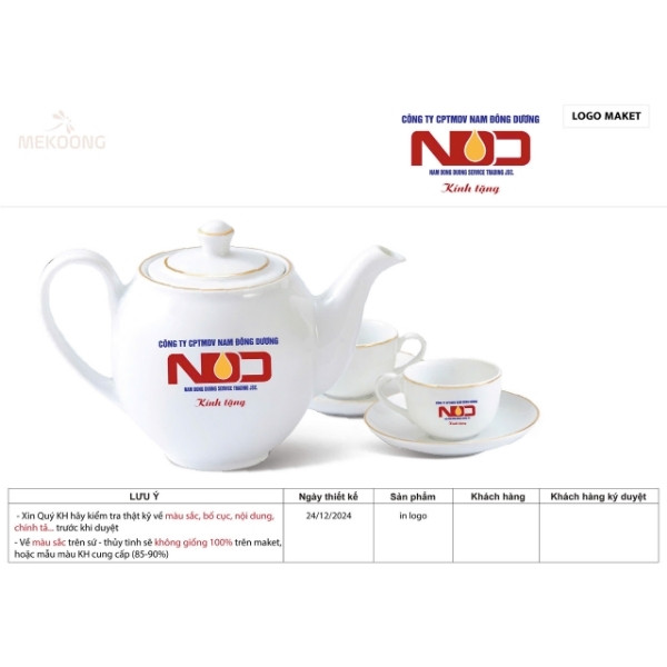 Đặc Điểm Nổi Bật Của Sản Phẩm Ấm Chén In Logo Quà Tặng Ming Long Trắng Camellia Chỉ Vàng Đẹp ACILGML79