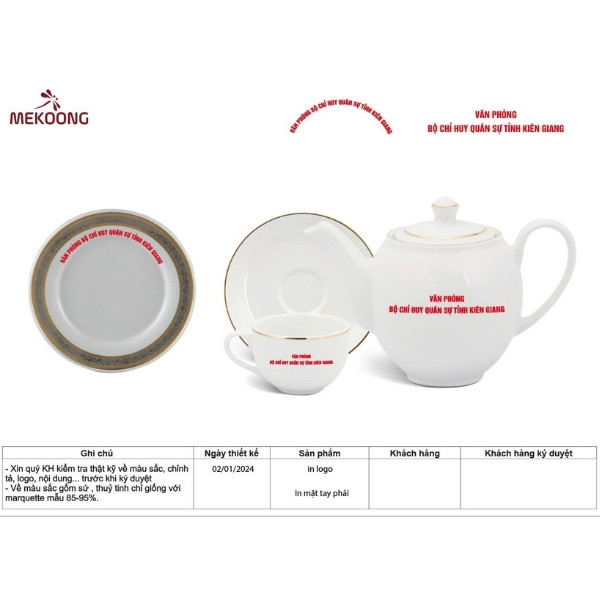 Ứng Dụng Đa Dạng Của Sản Phẩm Ấm Chén In Logo Quà Tặng Ming Long Trắng Camellia Chỉ Vàng Đẹp ACILGML79