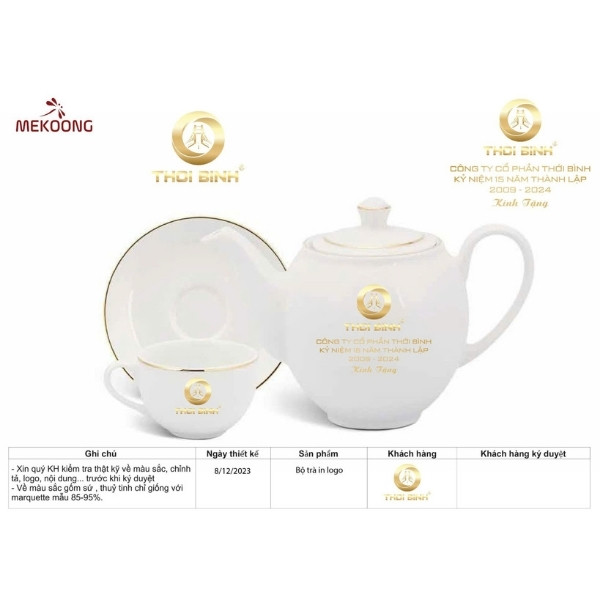 Ứng Dụng Đa Dạng Của Sản Phẩm Ấm Chén In Logo Quà Tặng Ming Long Trắng Camellia Chỉ Vàng Đẹp ACILGML79