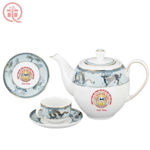 Ấm Chén In Logo Quà Tặng Minh Long Camellia - Tứ Linh ACILGML102