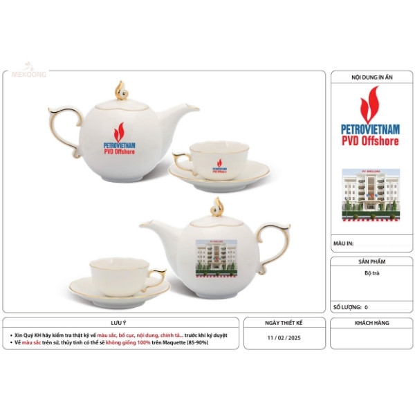 Hình Ảnh Thực Tế Ắm Chén In Logo Quà Tặng Quà Tặng Minh Long – Bưởi Lửa ACILGML74