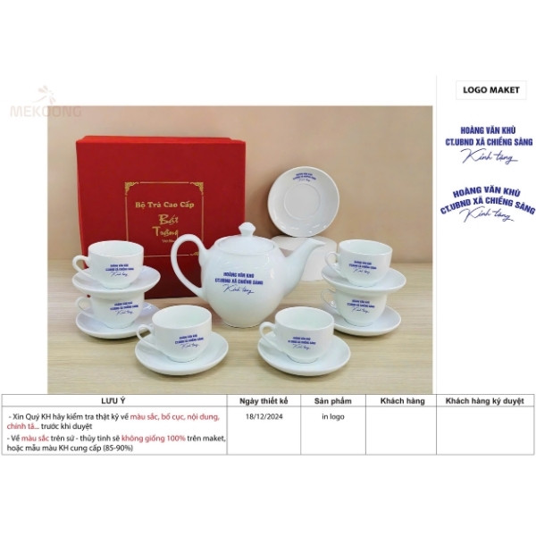 Hình Ảnh Về Sản Phẩm Bộ Ấm Chén In Logo Quà Tặng Bát Tràng Dáng Bưởi Trắng Trơn Cao Cấp ACILGBT86