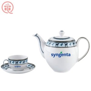 Bộ Ấm Chén In Logo Quà Tặng Ming Long Camellia - Lộc Lạc ACILGML103