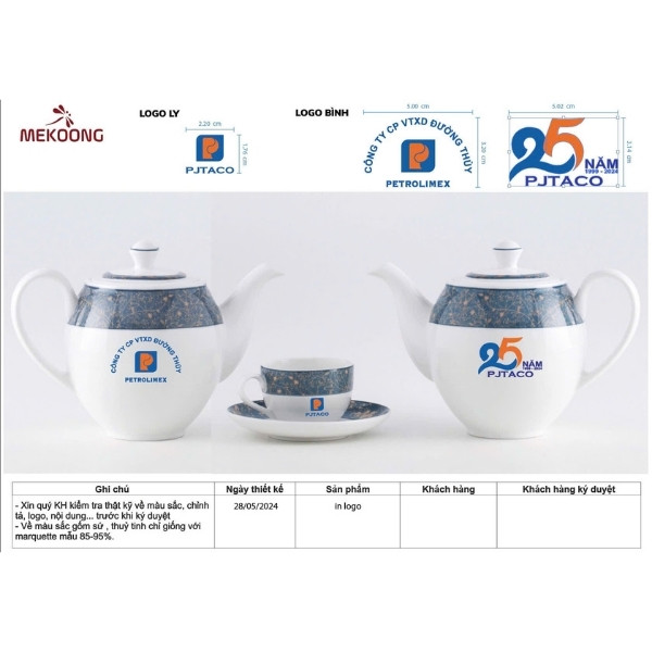Ứng dụng thực tế của Bộ Ấm Chén Bộ Ấm Chén In Logo Shuttle Cargo Quà Tặng Minh Long – Nắp Camellia – Diệp Lục ACILGML72