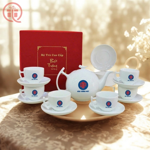 Đôi Nét Về Sản Phẩm Bộ Ấm Trà In Logo Quà Tặng Bát Tràng - Trăng Khuyết ACILGBT73 Bộ Ấm Trà In Logo Quà Tặng Bát Tràng – Trăng Khuyết ACILGBT73