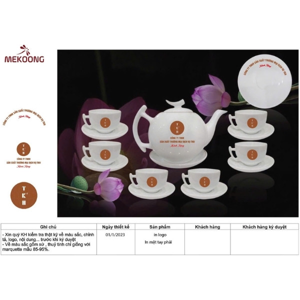 Đôi Nét Về Sản Phẩm Bộ Ấm Trà In Logo Quà Tặng Bát Tràng - Trăng Khuyết ACILGBT73 Bộ Ấm Trà In Logo Quà Tặng Bát Tràng – Trăng Khuyết ACILGBT73