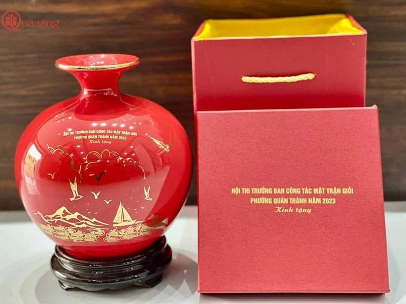 Bình hút tài lộc in logo Set Bộ Quà Tặng Đại Hội Đảng Bộ Chất Lượng Ý Nghĩa