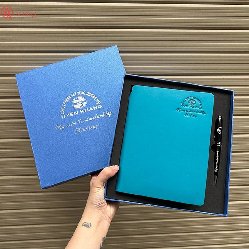 Sổ tay in logo Set Bộ Quà Tặng Đại Hội Đảng Bộ Chất Lượng Ý Nghĩa
