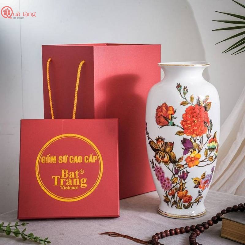 Bình hoa quà tặng in logo 59+ Món quà tặng phụ nữ độc đáo, đặc biệt ý nghĩa
