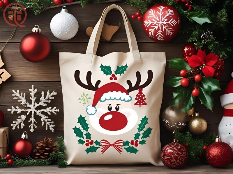 Túi tote in hình Noel dễ thương