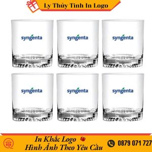 Bộ cốc thủy tinh in logo syngenta sang trọng LTTIL43